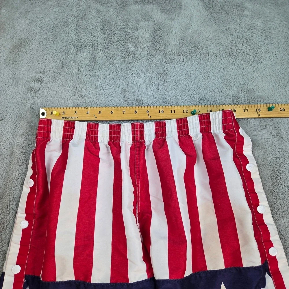 Chubbies Snap Side Shorts Mens XXL American Flag Stars Stripes Red White Blue US